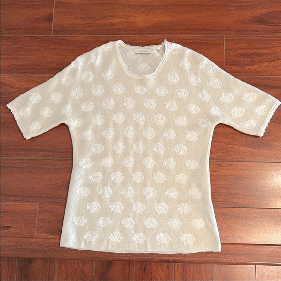 Rebecca Taylor Ivory Merino Wool Blend Knit Sweater Top - Picture 8 of 12